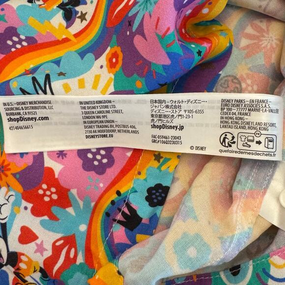 Disney Pride Collection Mickey Mouse Short Sleeve Button Down Shirt Medium NWOT - Picture 6 of 15